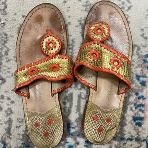 Gold/Coral Jack Rogers